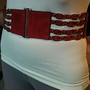 VTG Authentic MISS SIXTY Suede/Gold Strappy Belt